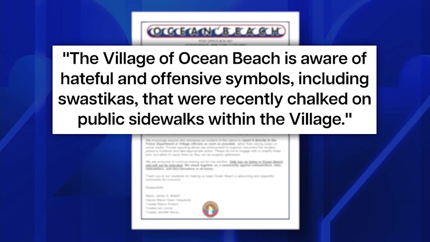 Video thumbnail for Symbols of hate written in sidewalk chalk discovered in Ocean Beach