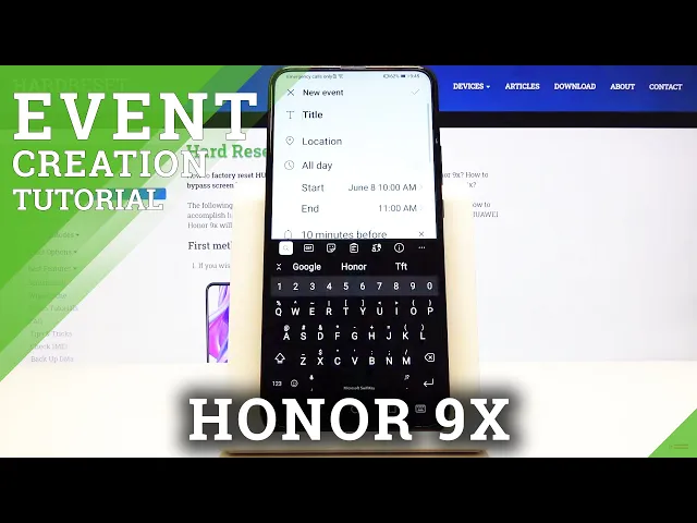 Video thumbnail for How to Add Event to Calendar in Honor 9X - Create Reminder in Android
