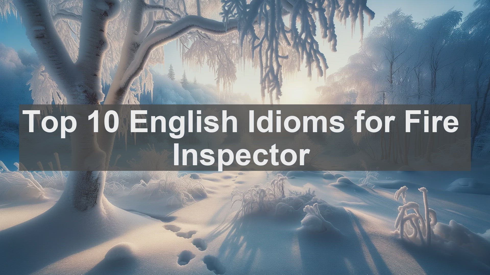'Video thumbnail for Top 10 English Idioms for Fire Inspector'