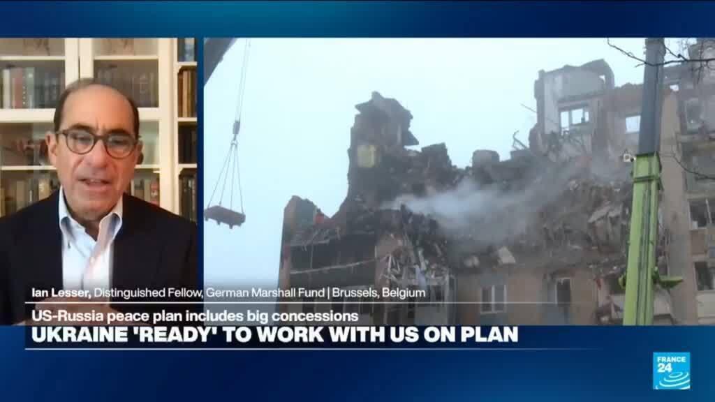 Video thumbnail for US-Russia peace plan 'feeds into the perception' that the US is not committed to European security