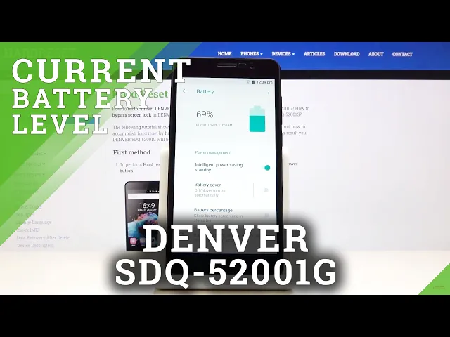 Video thumbnail for Activate Battery Indicator & Change Battery Percentage View - DENVER SDQ-52001G