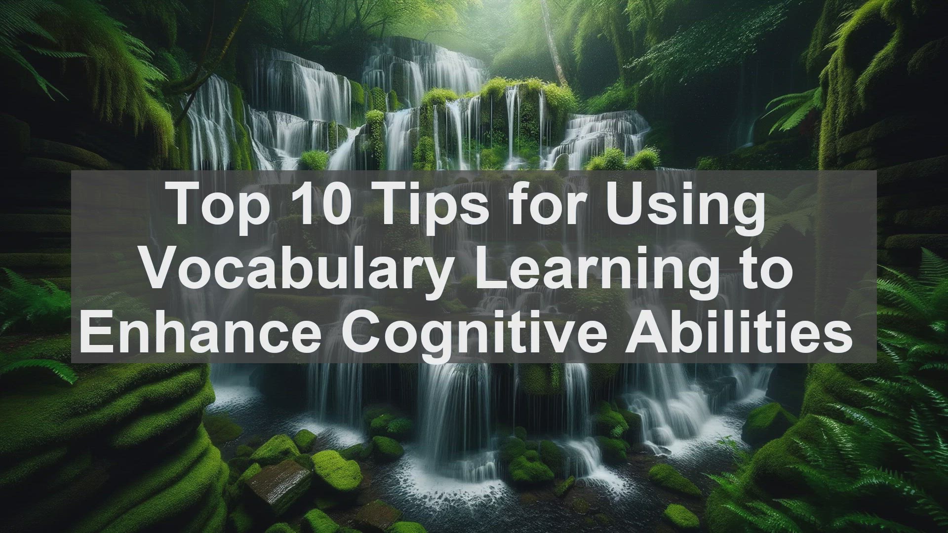 'Video thumbnail for Top 10 Tips for Using Vocabulary Learning to Enhance Cognitive Abilities'