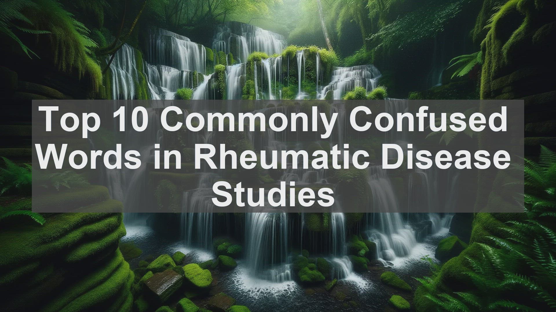 'Video thumbnail for Top 10 Commonly Confused Words in Rheumatic Disease Studies'