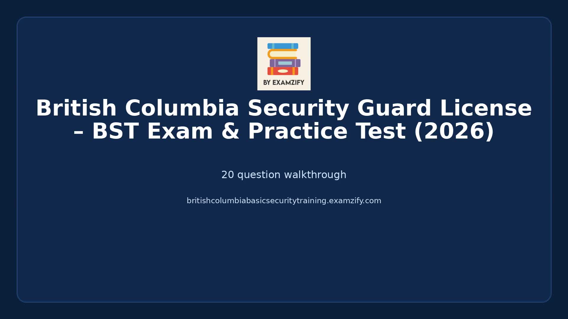 Video thumbnail for British Columbia Security Guard License – BST Exam & Practice Test (2026)