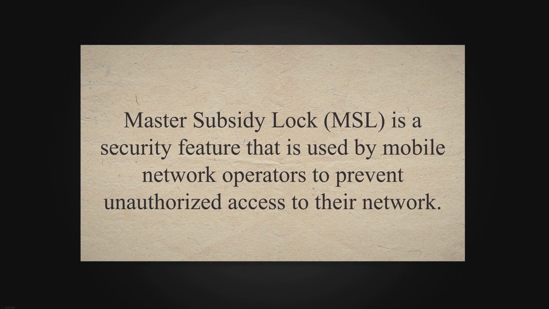 Video thumbnail for What is Master Subsidy Lock?