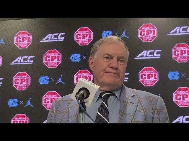 Video thumbnail for #UNC coach Bill Belichick after loss to No. 3 Notre Dame