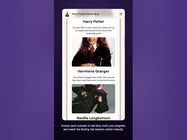 Video thumbnail for Discover your true Hogwarts house with the free Harry  Potter House Quiz.