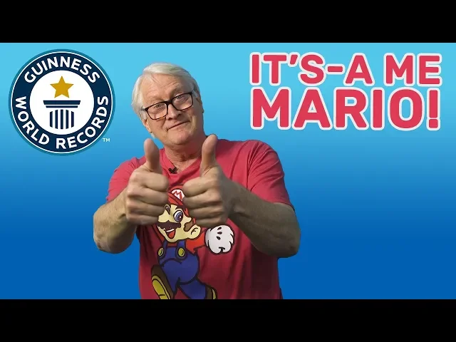 'Video thumbnail for Charles Martinet: It's-A Me, Mario! - Guinness World Records'