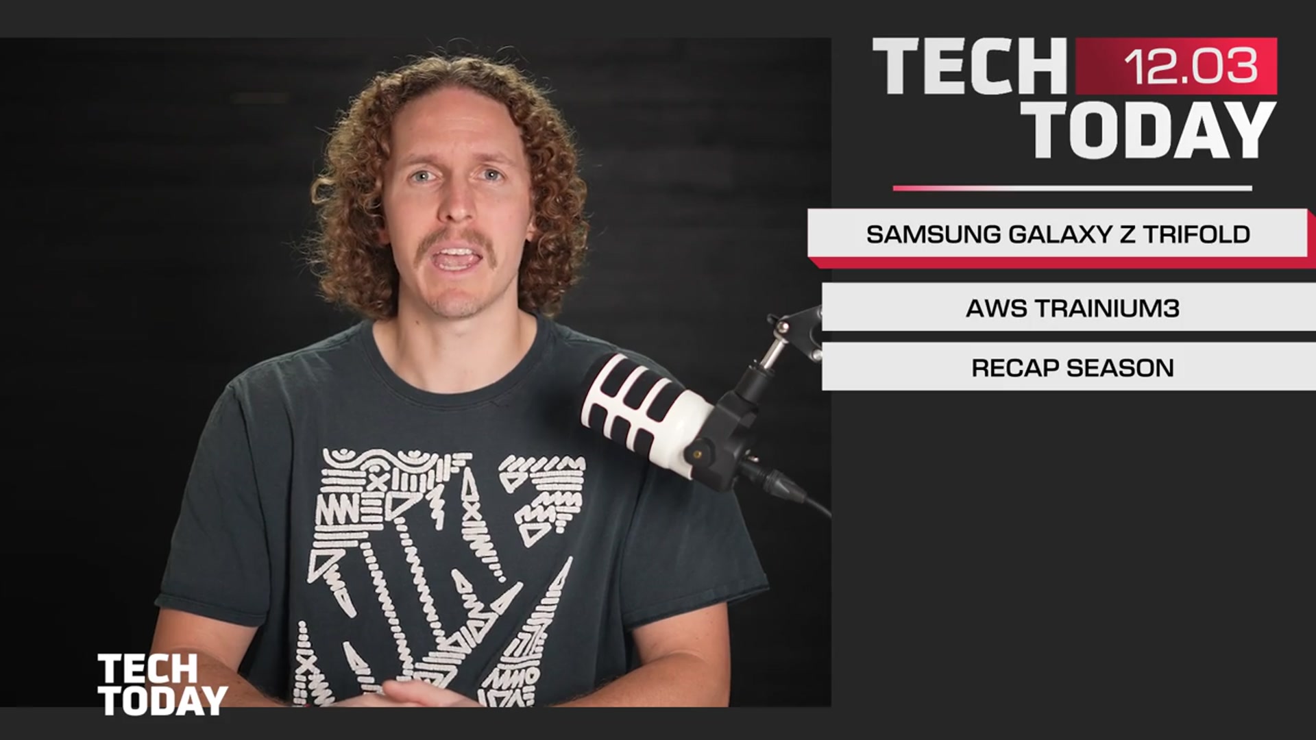 Video thumbnail for Samsung's New Triple-Display Foldable, AWS Has a New AI Chip & More | Tech Today