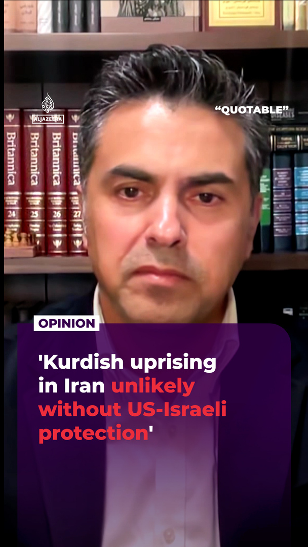 Video thumbnail for ‘Kurdish uprising in Iran unlikely without US-Israeli protection’