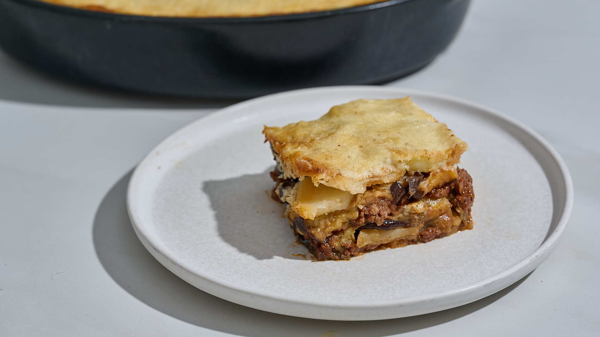 Video thumbnail for Classic Beef Moussaka Recipe