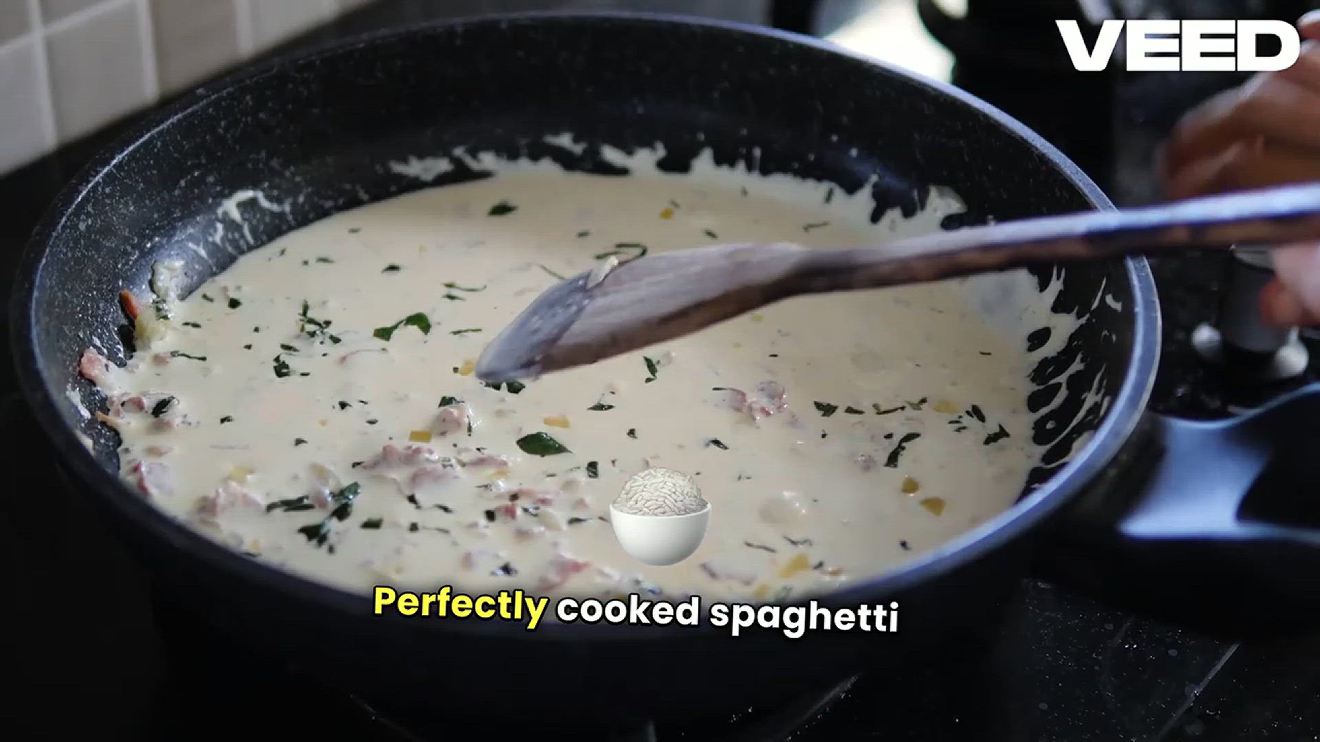 'Video thumbnail for Creamy Carbonara Recipe'
