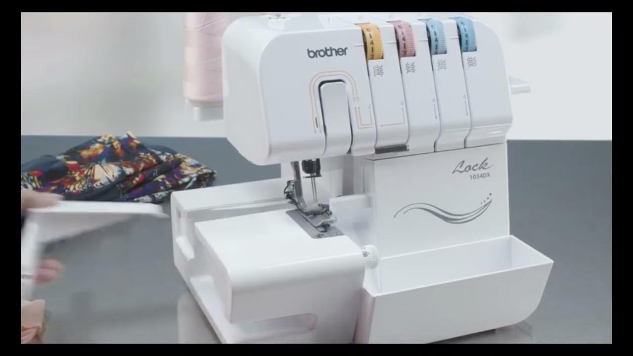 Video thumbnail for Brother Serger 1034DX Durable Metal frame Overlock Machine