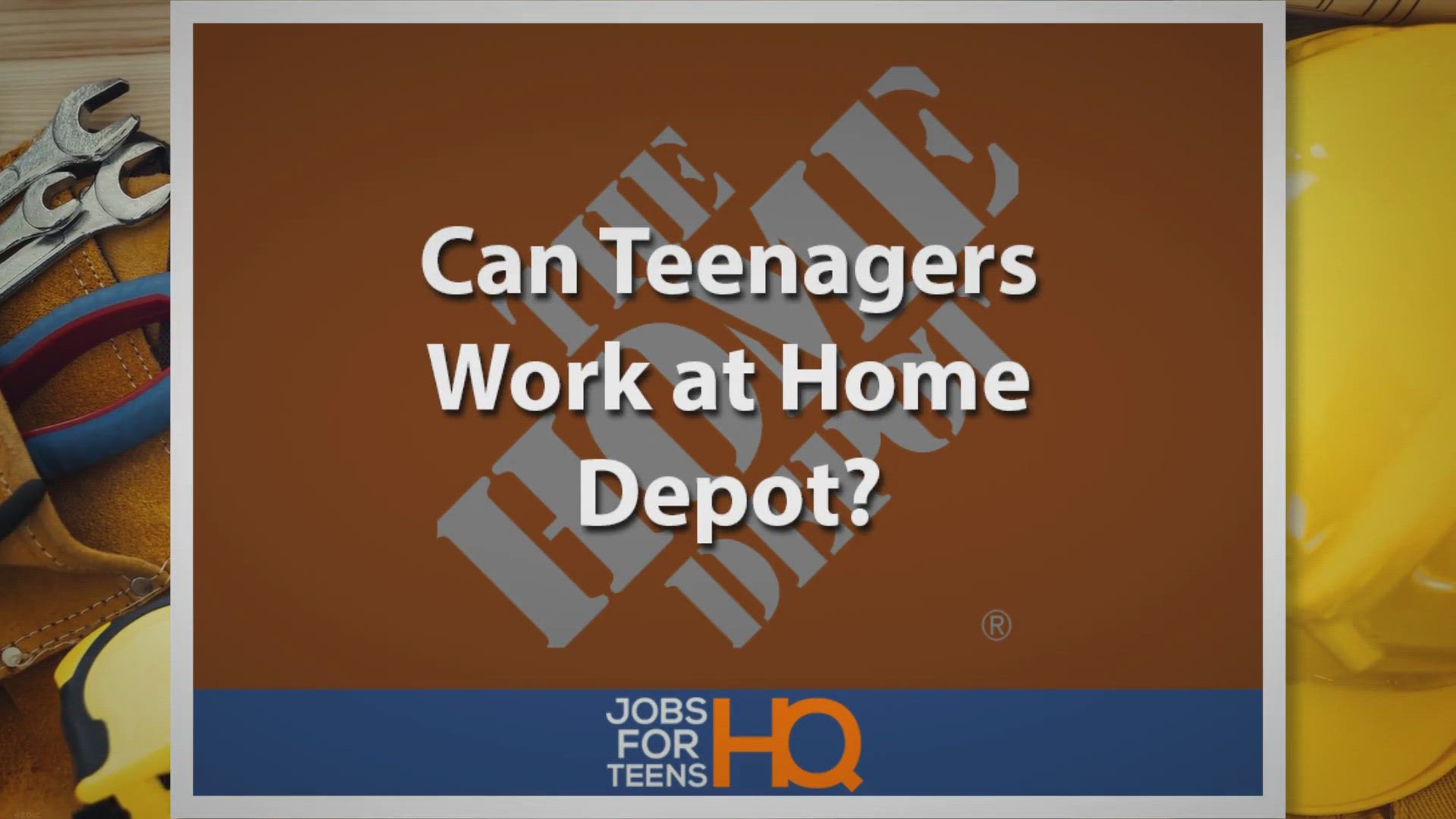 Video thumbnail for Can Teens Work at Home Depot?