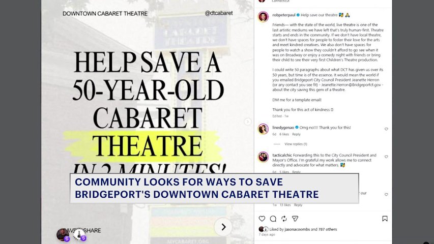 Video thumbnail for Community looks for ways to save Bridgeport's Downtown Cabaret Theatre
