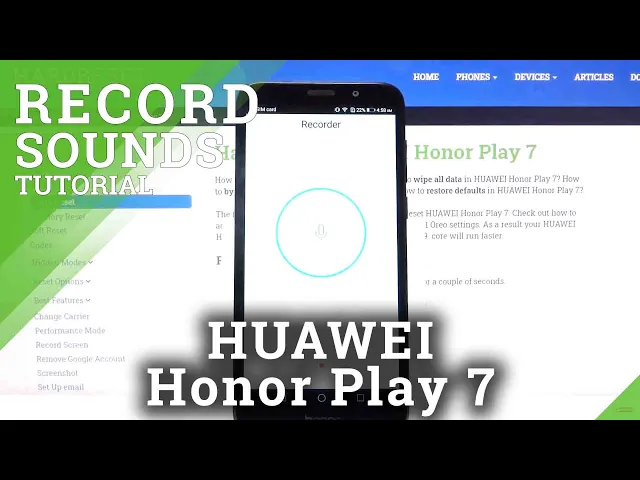 Video thumbnail for How to Record Sounds in HUAWEI Honor Play 7 – Audio Recorder