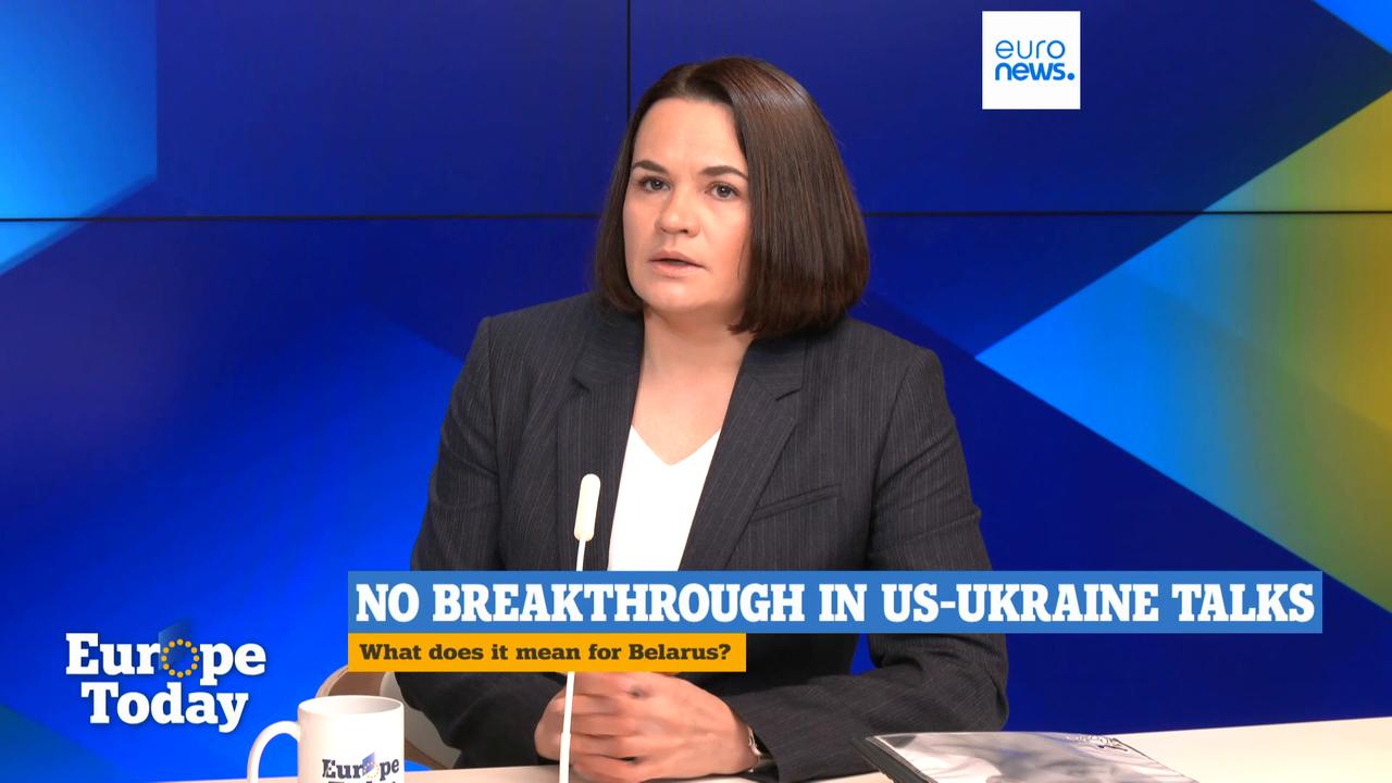 Video thumbnail for Dictators 'testing the borders of Europe', Belarus opposition leader tells Euronews