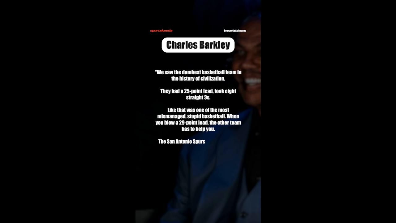 Video thumbnail for Charles Barkley DESTROYS Spurs After Historic NBA Finals Collapse