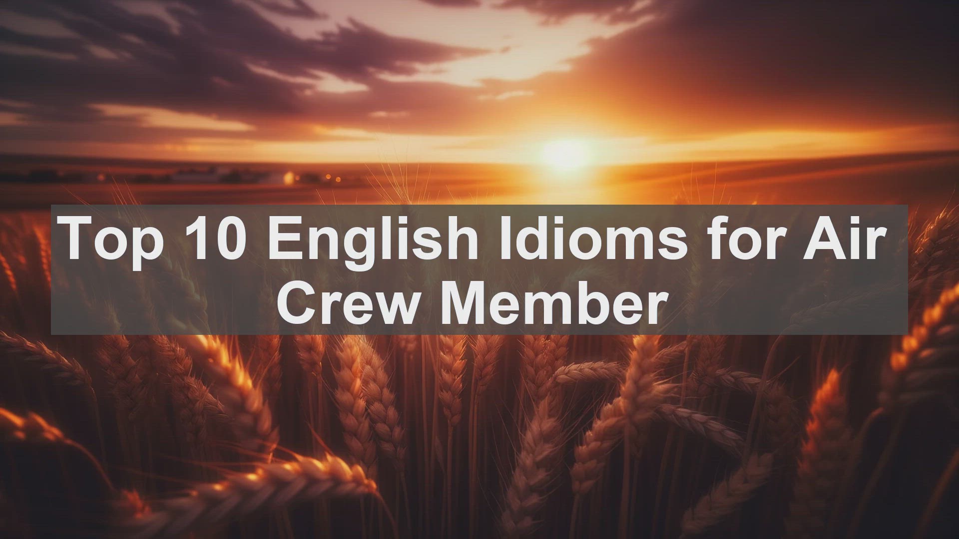 'Video thumbnail for Top 10 English Idioms for Air Crew Member'