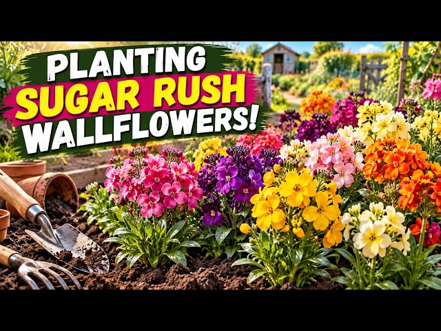 Video thumbnail for Let’s Plant Our Sugar Rush Wallflowers | Beautiful Colour For Autumn & Spring