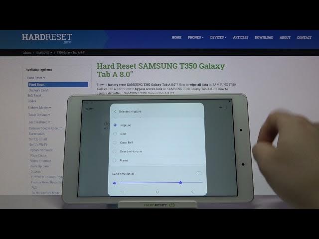 Video thumbnail for How to Find Alarm Tones on SAMSUNG Galaxy Tab A 8.0 - Alarm Sounds