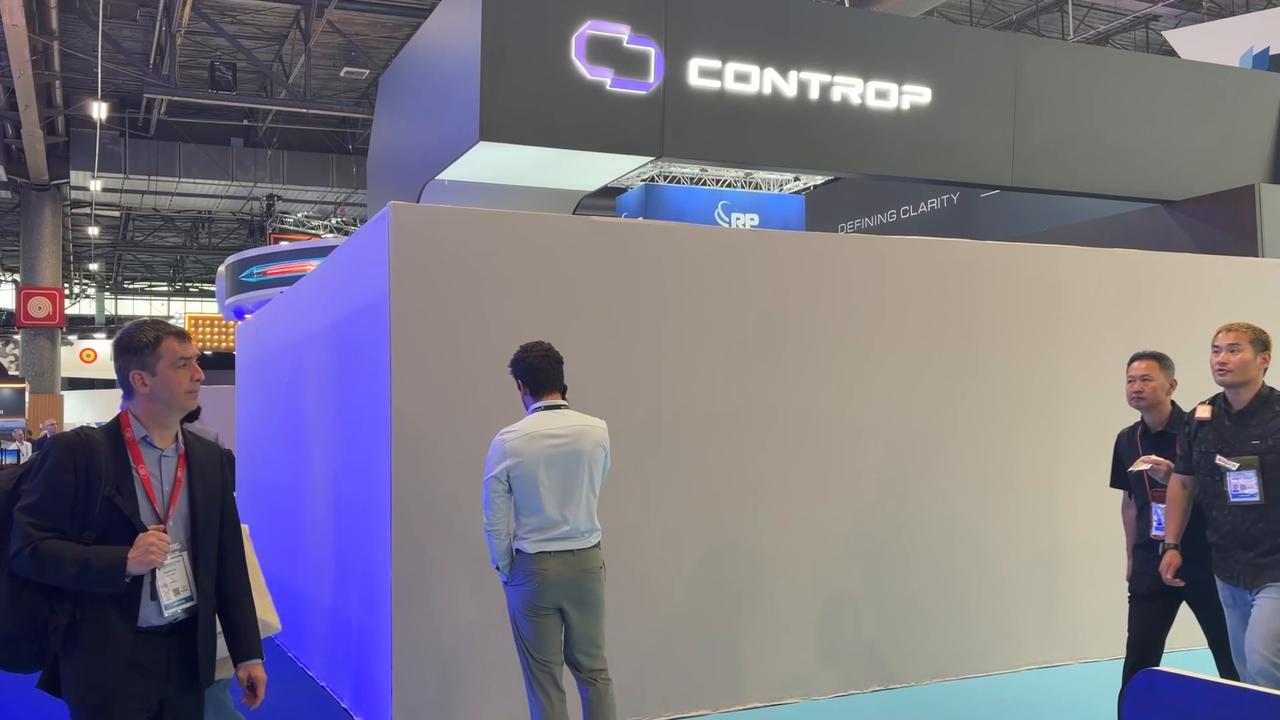 Video thumbnail for France: Some Israeli companies stand closed off at Eurosatory defense exhibition in France.