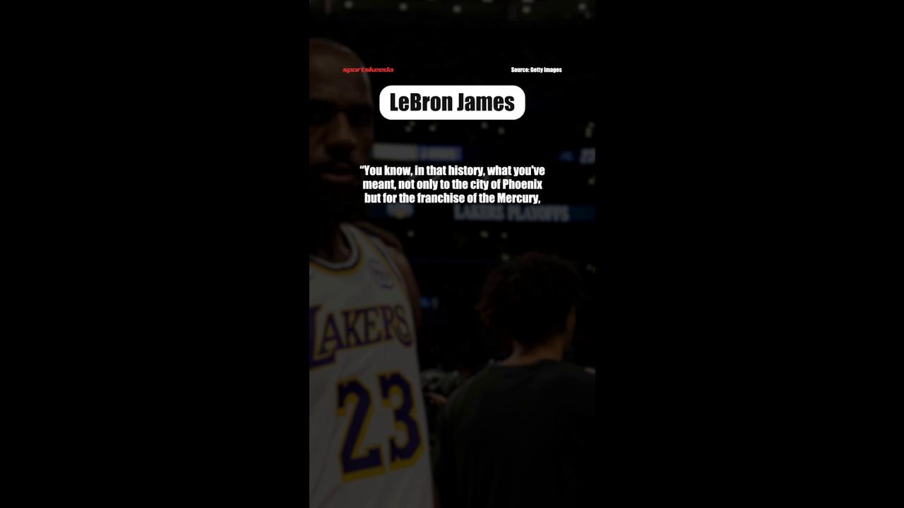 Video thumbnail for LeBron James Sends Powerful Message to Diana Taurasi During Jersey Retirement