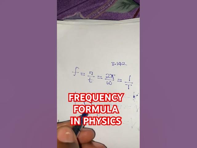 'Video thumbnail for Frequency Formula in Physics #wavefrequency #frequencyformula #frequency'