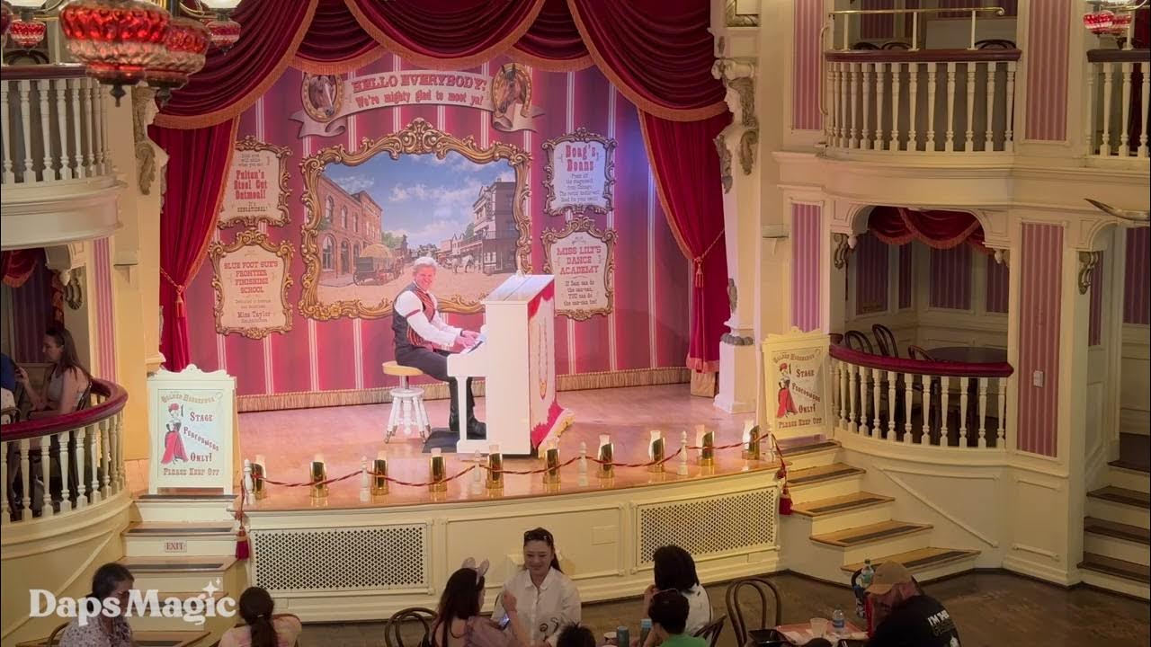 'Video thumbnail for Piano Player at the Golden Horseshoe Saloon Disneyland - July 2, 2023 4K'