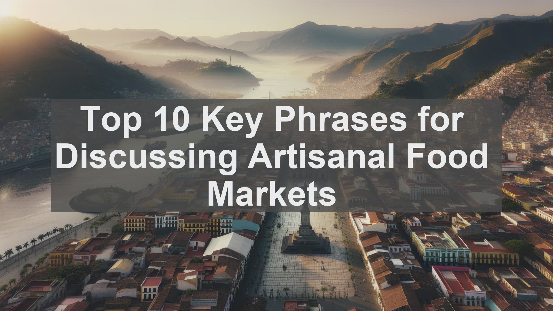 'Video thumbnail for Top 10 Key Phrases for Discussing Artisanal Food Markets'