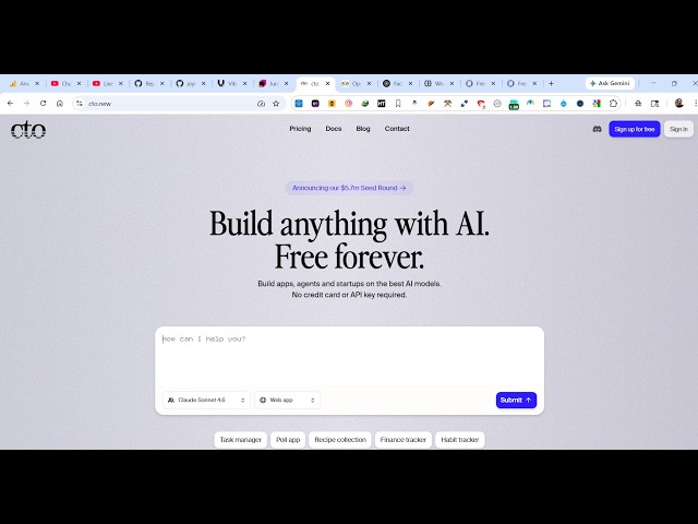 Video thumbnail for This cto.new AI Coding Builder is INSANE — Build Full Stack Apps From Prompt For FREE (100%)