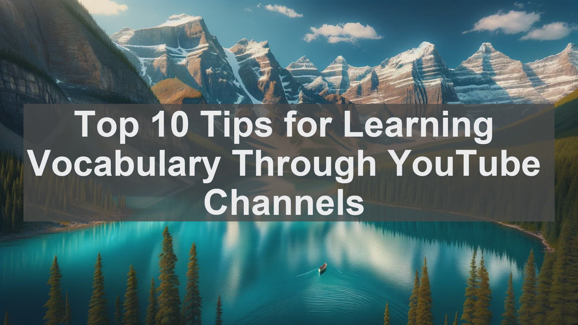 'Video thumbnail for Top 10 Tips for Learning Vocabulary Through YouTube Channels'