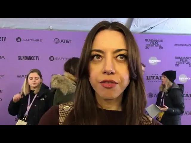 Video thumbnail for Aubrey Plaza at Black Bear Premiere.