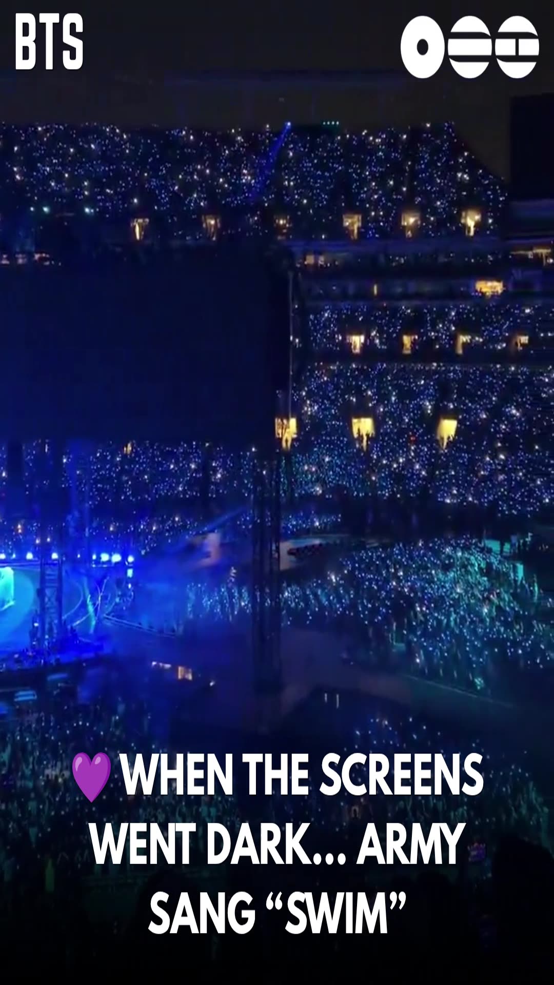 Video thumbnail for 💜 WHEN THE SCREENS WENT DARK… ARMY SANG “SWIM”