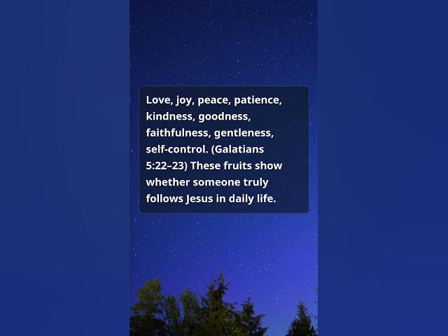 Video thumbnail for Galatians 5:22–23 — The fruit that reveals a true follower
