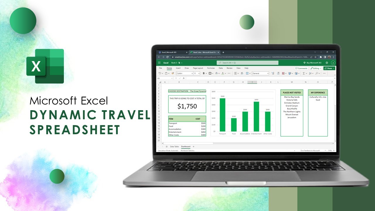 Video thumbnail for How to Make a Dynamic Travel Spreadsheet