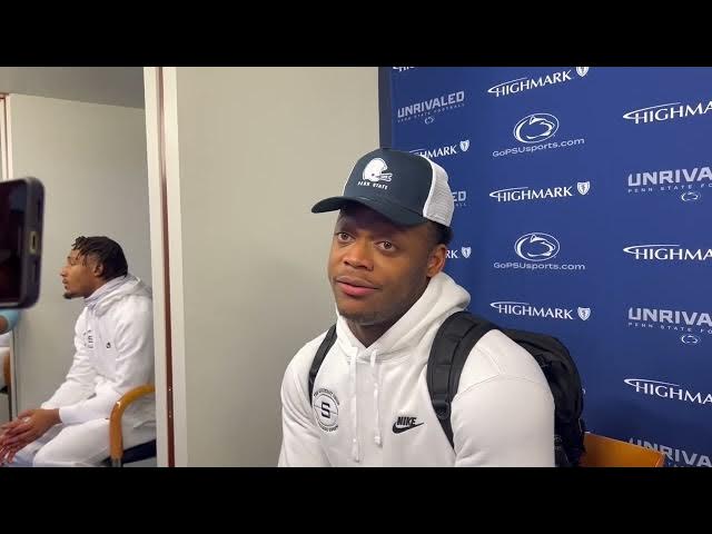 Video thumbnail for Penn State football: LB Kobe King recaps lights-out defensive performance vs. Washington