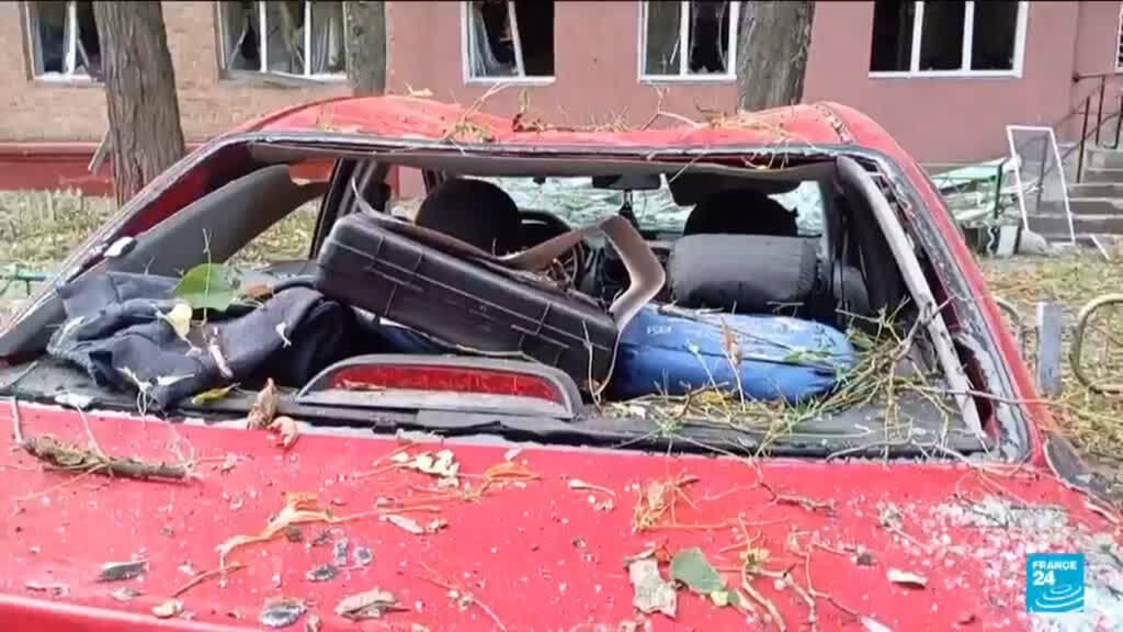 Video thumbnail for Russian strikes kill four in Ukraine