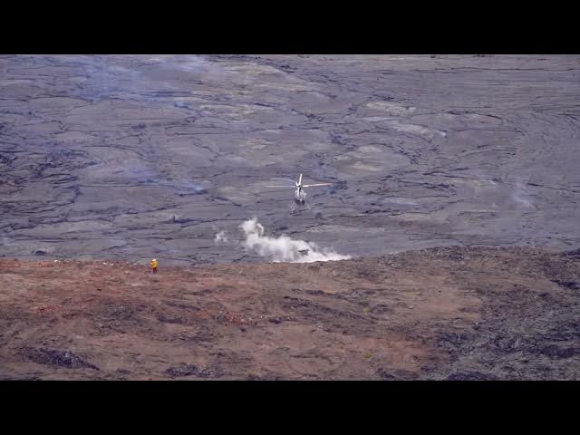 Video thumbnail for HVO moves B1cam away from eruption in Halema‘uma‘u