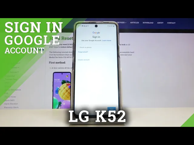 Video thumbnail for How to Create / Remove Google User in LG K52 – Add / Delete Google Account
