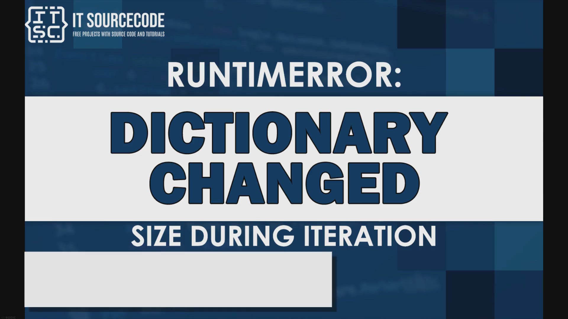 'Video thumbnail for Runtimeerror: dictionary changed size during iteration'