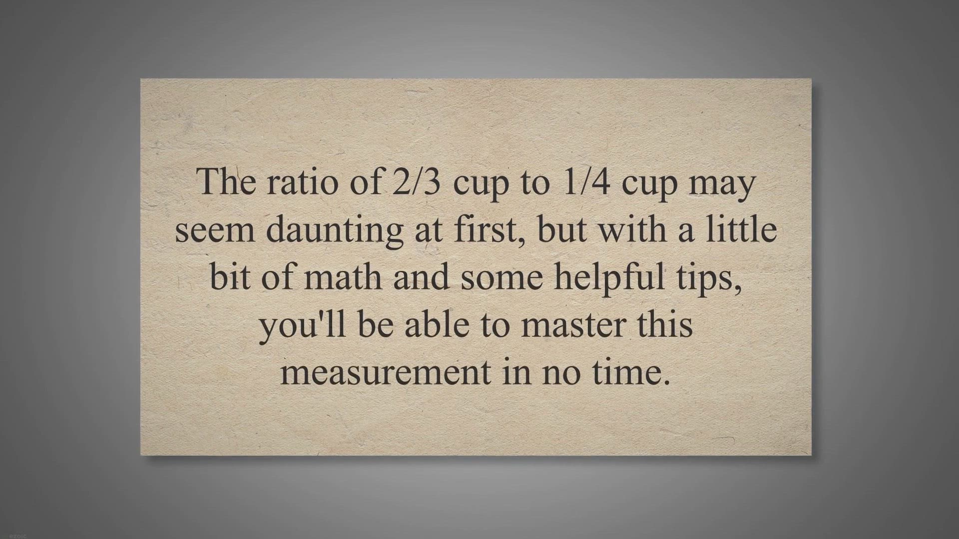 Video thumbnail for Mastering the Ratio: A Guide to Making 2/3 Cup with 1/4