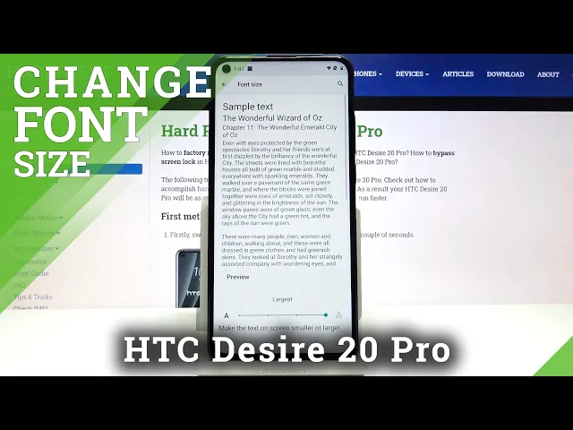 Video thumbnail for How to Change Font Size on HTC Desire 20 Pro - Fix Text Too Big or Small
