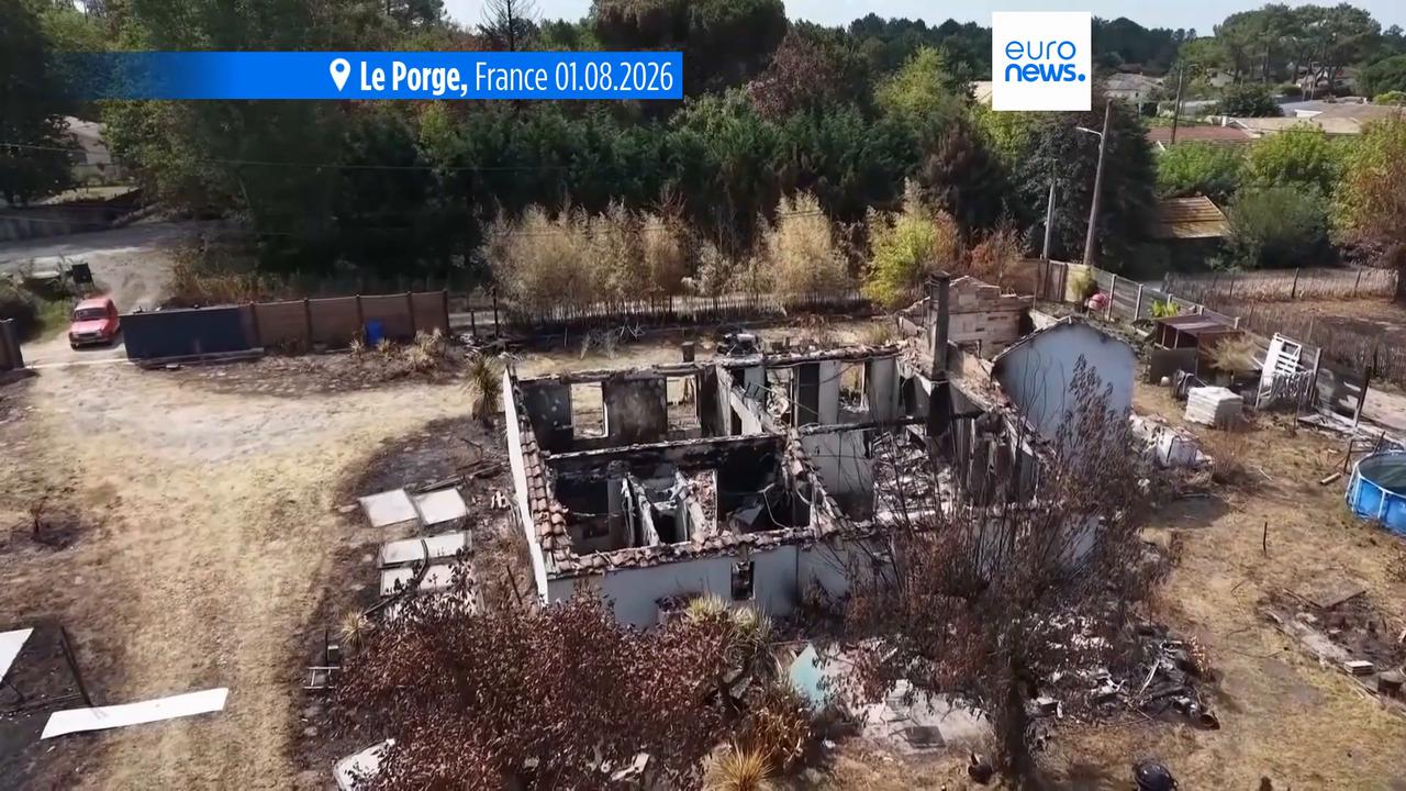 Video thumbnail for Europe's wildfires update: Greece still battling, outbreaks in Spain
