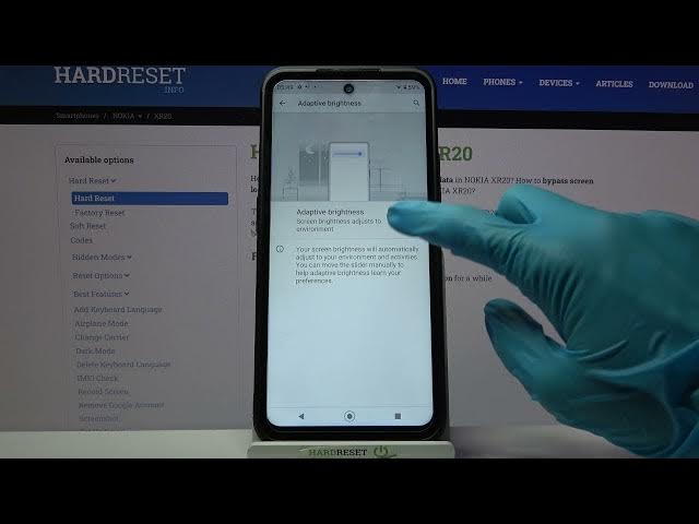 Video thumbnail for How to Switch On Auto Brightness in Nokia XR20 - Access Adaptive Brightness Settings