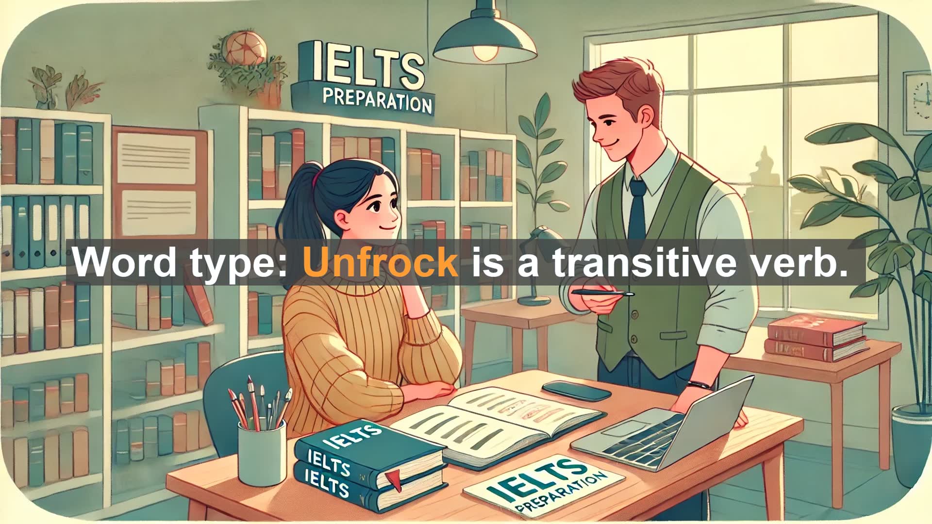 'Video thumbnail for 2000 Must Know IELTS 9.0 Vocabulary - Understanding 'Unfrock': The Verb for Removing Clergy Authority'