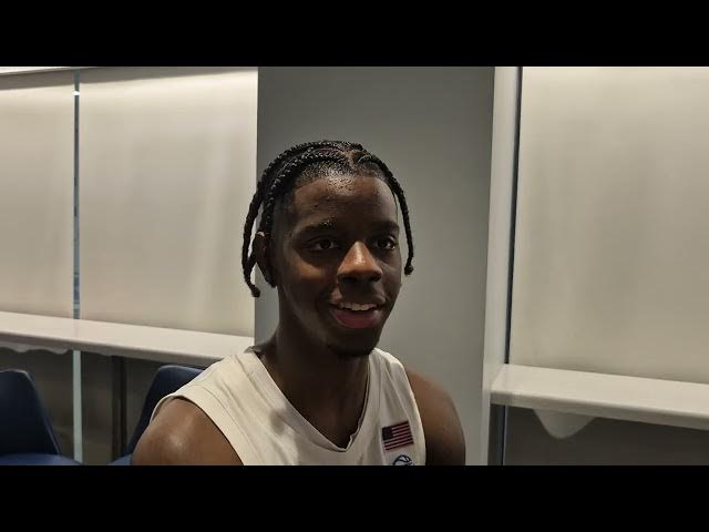 Video thumbnail for #UNC players Seth Trimble, Caleb Wilson, Henri Veesar and Jaydon Young after win over Wake Forest