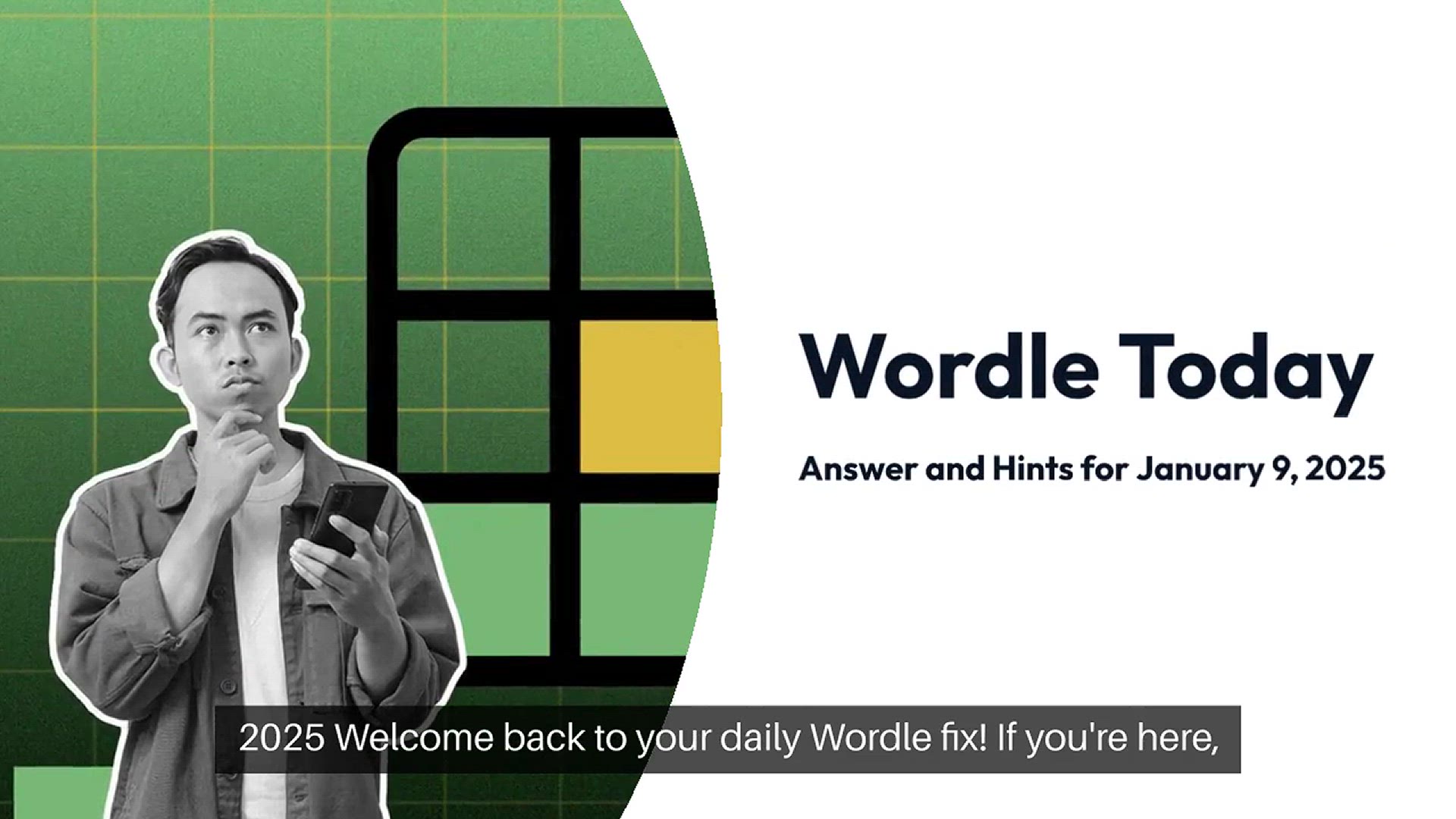 Video thumbnail for Wordle Today: Answer, Hints For January 9, 2025