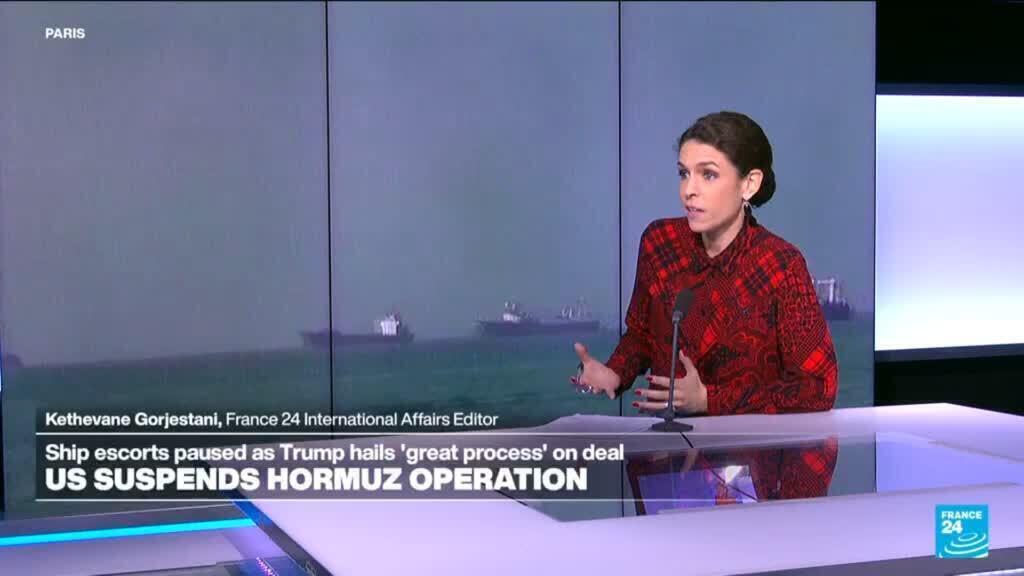 Video thumbnail for US suspends Hormuz operation: Washington believes close to deal with Iran