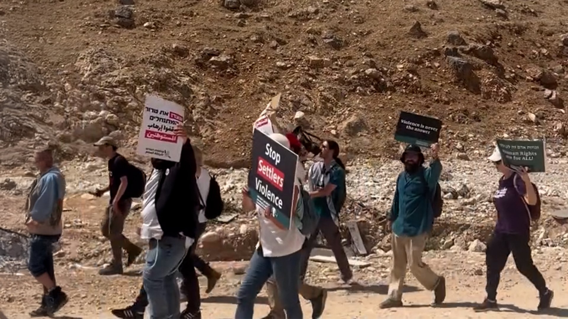 Video thumbnail for Jewish activists push back against Israeli settlers